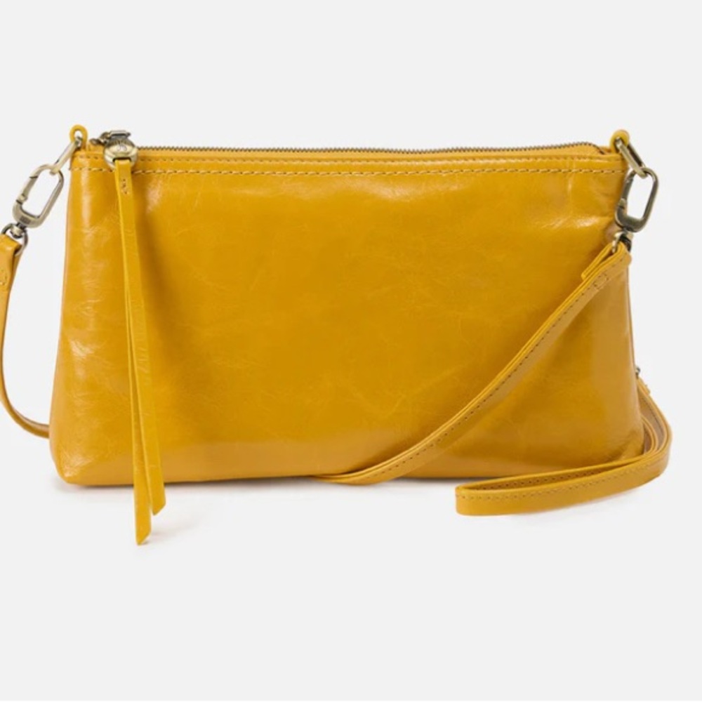 Hobo Yellow Leather Crossbody Bag